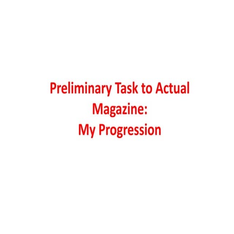 Prelim to Music Magazine