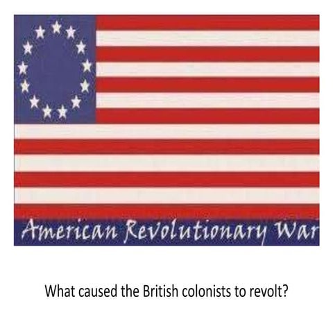 Prelude to the Revolutionary War
