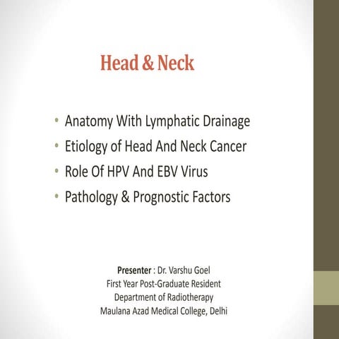 Pre management head & neck cancer