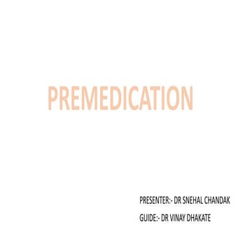 premedication | PPT