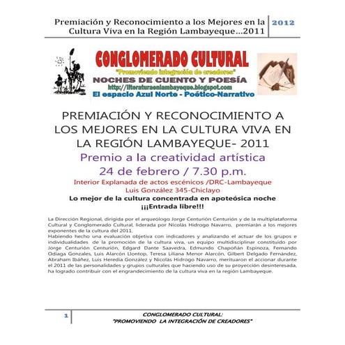 Premiación   ...2012...