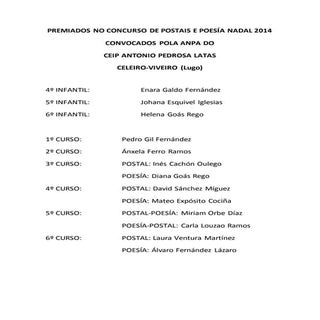 Premiados concurso anpa