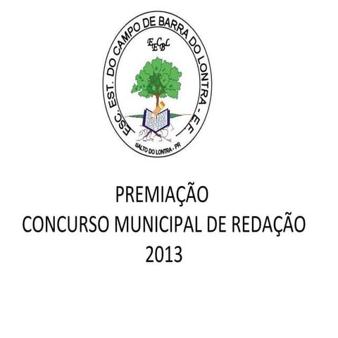 Premiação concurso de redação