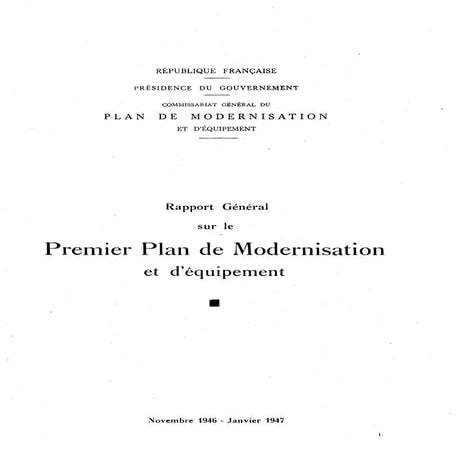 Le premier Plan de modernisation et d'équipement | PDF