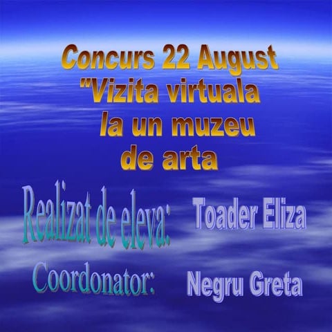 Premierea concursului- Vizita virtuala