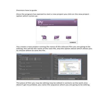 Premiere How To Guide