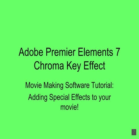 Premier Elements7 Tutoria Chromakeyl