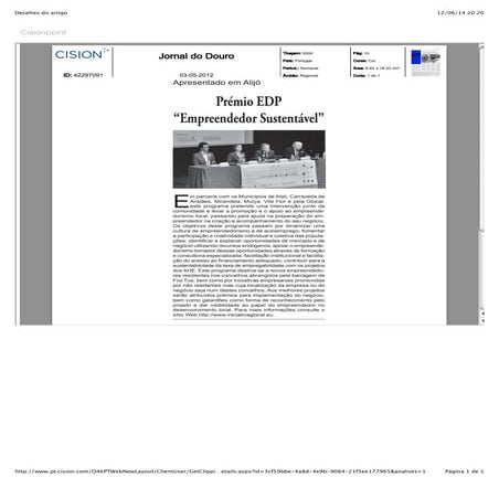 Premio empreendedor sustentavel alijo