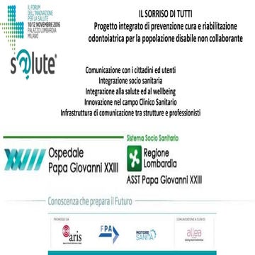 Premio innova s@lute2016   il sorriso di tutti papa giovanni xxiii bergamo