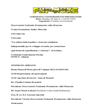 Premio onps riflessometro