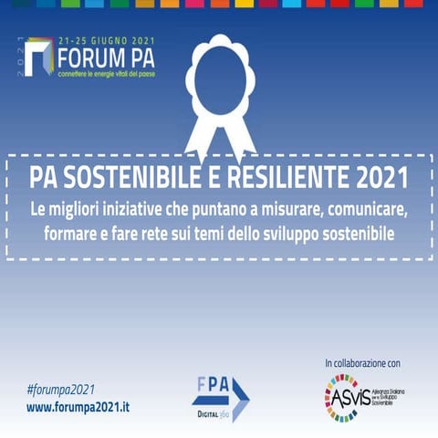 Premio pa sostenibile e resiliente 2021 re creo