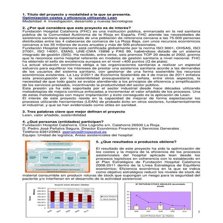 Optimización costes y eficiencia utilizando Lean