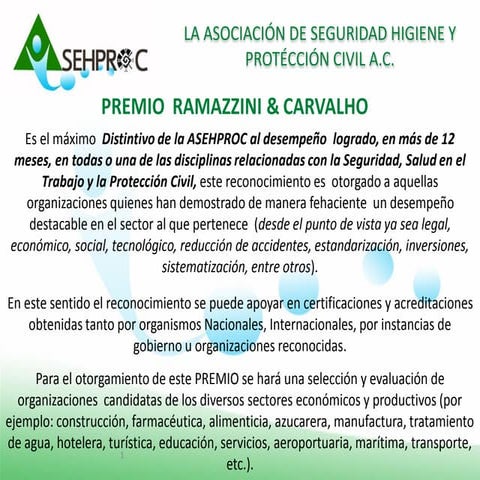 Premio  Ramazzini & Carvalho