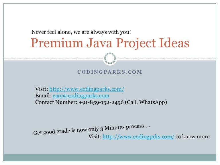Premium Java Project Ideas