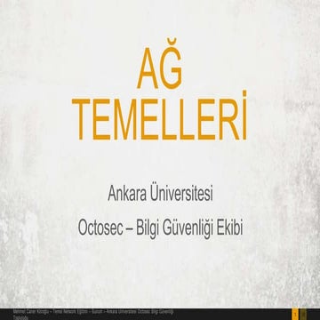 Ağ Temelleri - Caner Köroğlu