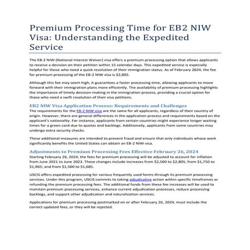 Premium Processing Time for EB2 NIW Visa Understanding the Expedited Service.docx