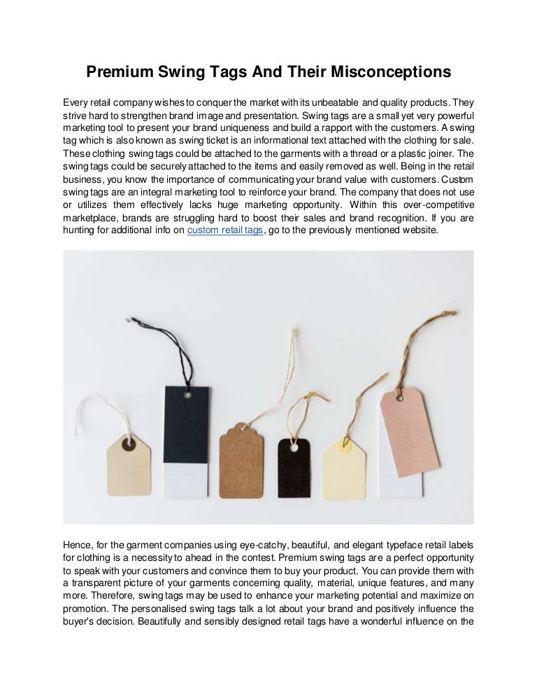 premium swing tags