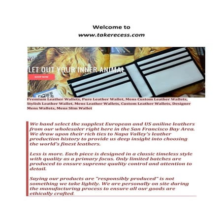 Premium & unique designer men’s wallets | PDF