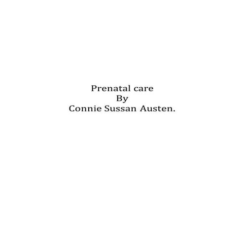 Prenatal care | DOCX