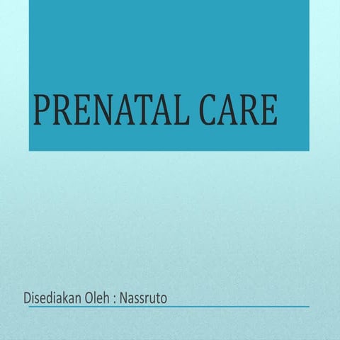 PRENATAL CARE | PPT