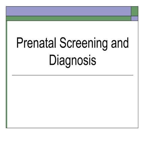 Prenatal Diagnosis for birth defect at fetus