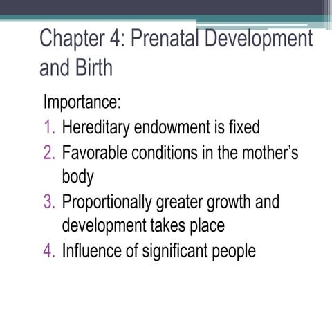 Prenatal stage of development