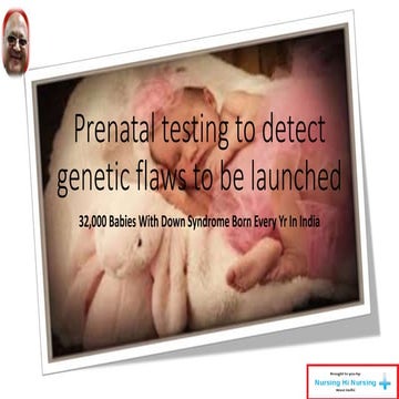 Prenatal testing to detect genetic flaws to be launched