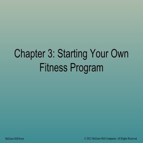 Developing a personal fitness program plan | PPTX