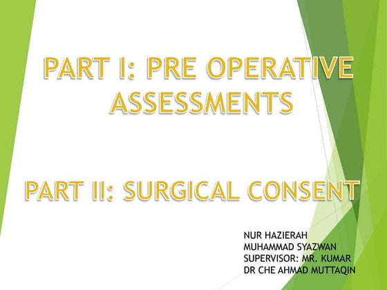 PAC - Pre Anaesthetic Checkup | PPT