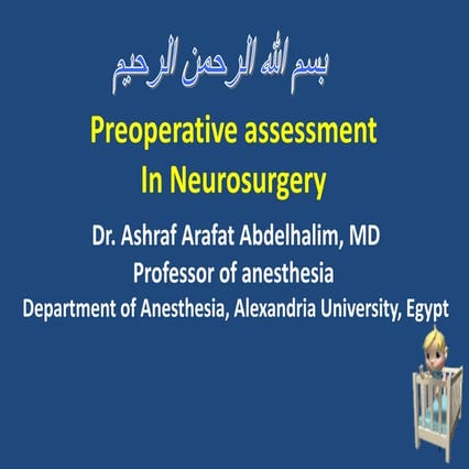 Preop.assessement in neurosurgery