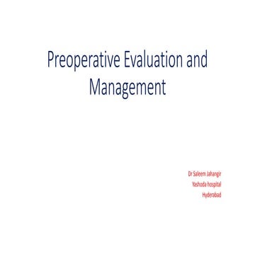 Preoperative evaluation and management | PPTX