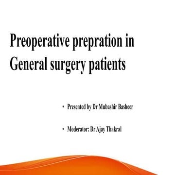 Preoperative Prepration in  General Surgery Patients