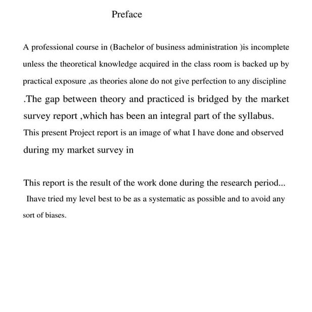 Pre Pages of Project Reports - All Details of Project