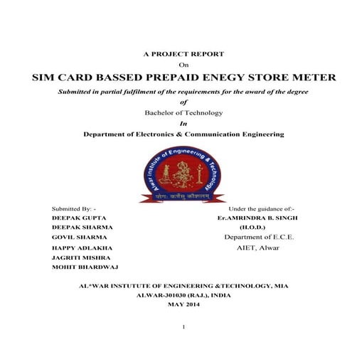 GSM Besed prepaid energy meter