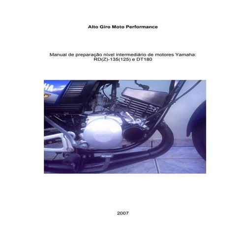 Preparacao motores rd-rdz-dt | PDF