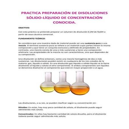 Preparación de disoluciones por beatriz afán de rivera