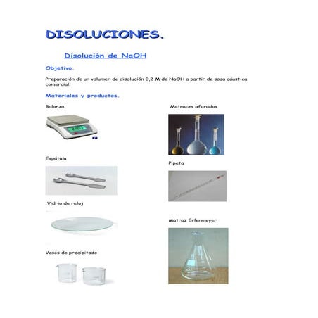 Preparación de disoluciones por paloma arjona