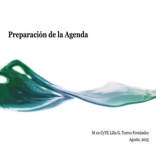 Preparación de la agenda