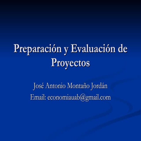 Preparacion Y Evaluacion De Proyectos Con Marco Lgico