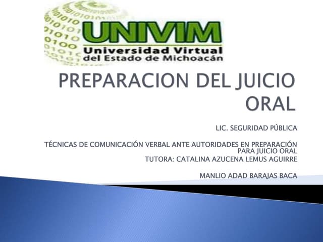 Preparacion del juicio oral de Jorge Bofill