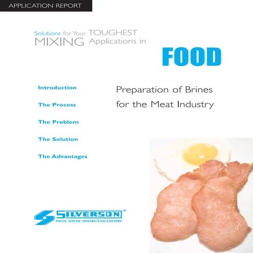 Food Industry Case Study: Preparing Brines for Meats