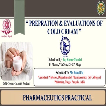 Preparation and Evaluation of Cold Cream: Experiment Findings.pdf