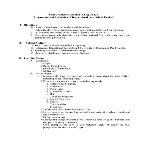 High School English 4- lesson plan