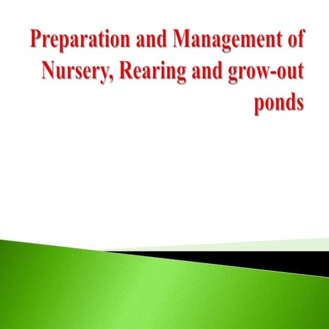Steps in Pond Preparation (traditional) | PPTX