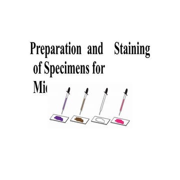 Preparation and staining of specimens for microscopy | PDF