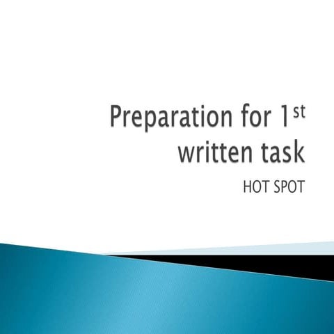 Preparation for 1st written task HS