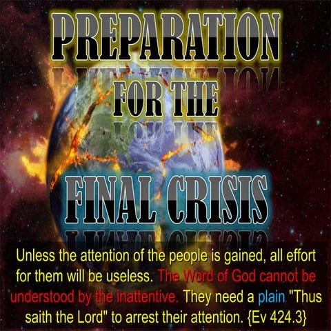 Preparation For The Final CrisisPreparation for the final crisis