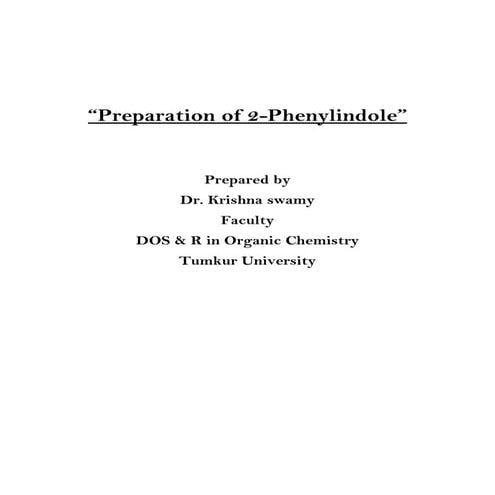 Preparation of 2-phenylindole