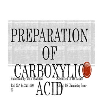Preparation of carboxylic acid.pptx