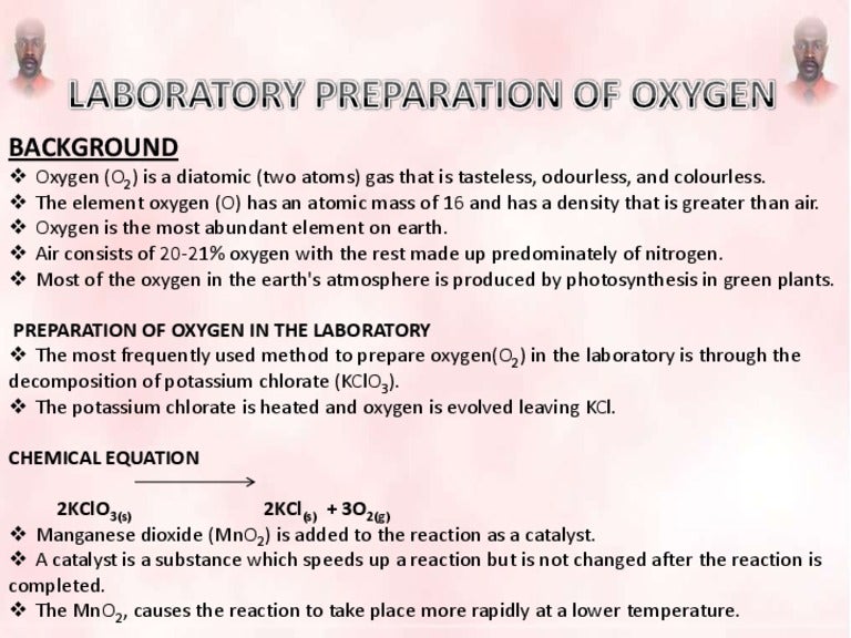 Preparation of oxygen